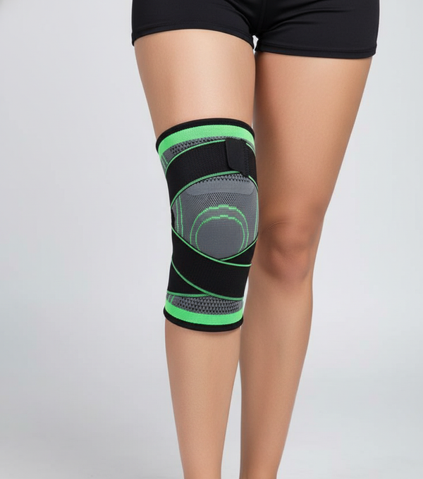 Joelheira em uso - Vista frontal