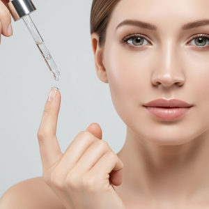 Mulher com Gota de Sérum