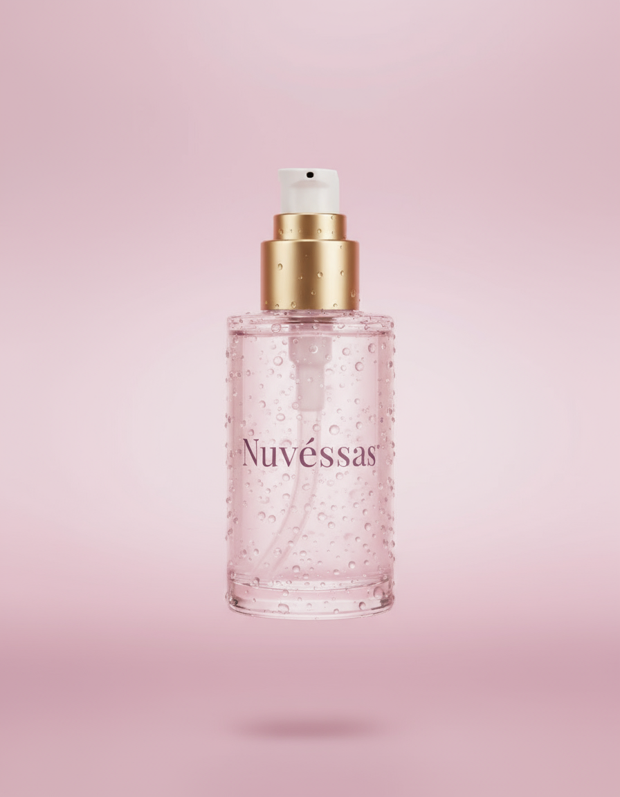 Produto Nuvêssas com fundo rosa